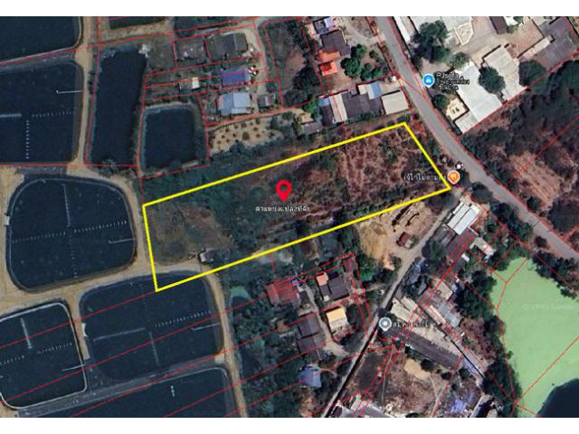 ขายที่ดิน ดอนตูม นครปฐม ใกล้โรงพยาบาลดอนตูม เนื้อที่ 4-3-91.7 ไร่
