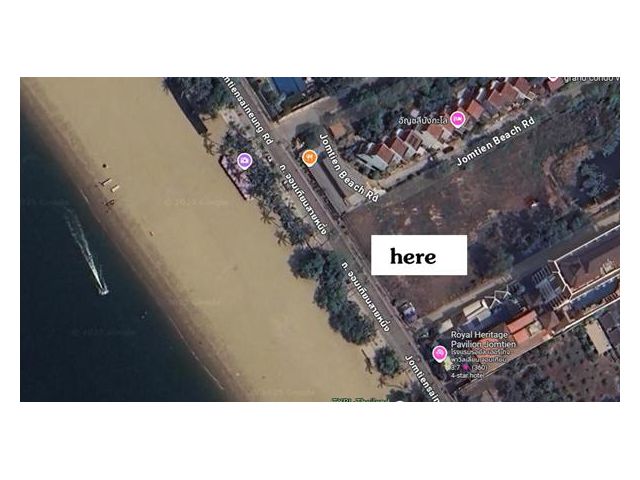 Land for sale on the beach in Pattaya, Thailand