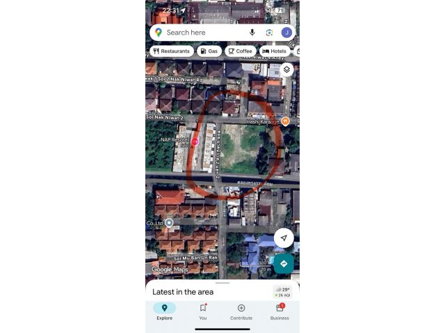 Land for sale  land size 589 sq.w. ขาย ที่ดิน 589 ตร.ว นาคนิวาส ซอย 2 ถนนลาดพร้าว 71