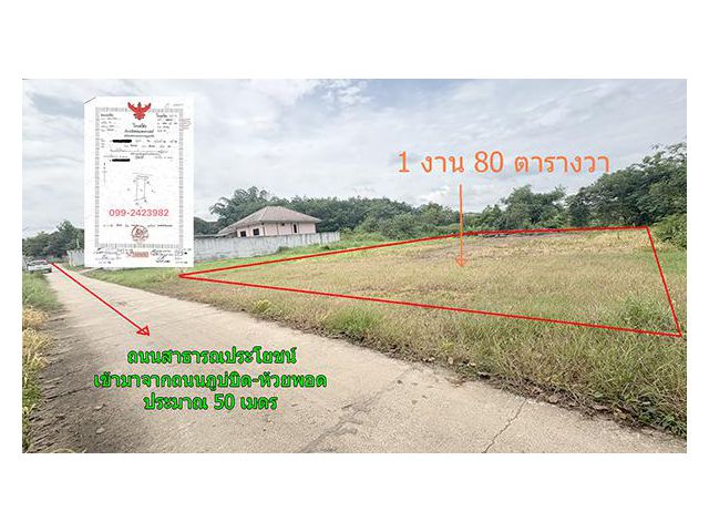ขายที่ดินสวยพร้อมสร้างบ้าน 1 งาน 80 ตารางวา  ต.ชัยพฤกษ์ จ.เลย