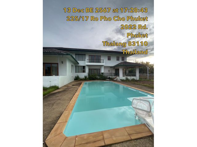 | SALE!!!ขายที่ดินพร้อมสิ่งปลูกสร้างบ้านพลูวิลล่า 2 ชั้น บ้านดอน ถลาง เนื้อที่ 3 ไร่เศษ ขายเหมา 42 ล้าน