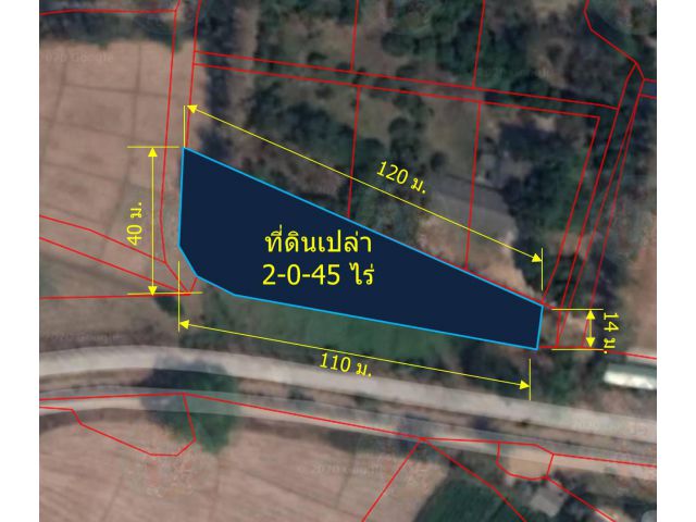 L155-ขายที่ดินเปล่า 2-0-45 ไร่ ติด อบต.แช่ช้าง ต.แช่ช้าง อ.สันกำแพง