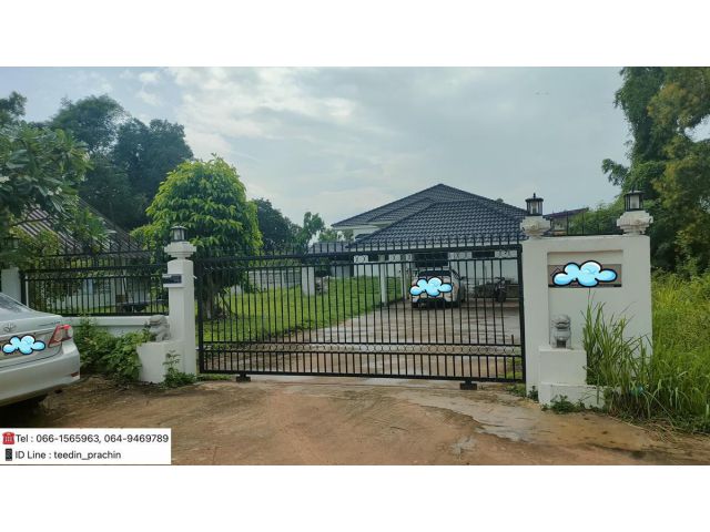 ขายบ้านเดี่ยว 2 ห้องนอน ในตัว เมืองปราจีนบุรี เนื้อที่ 2 งานเศษ