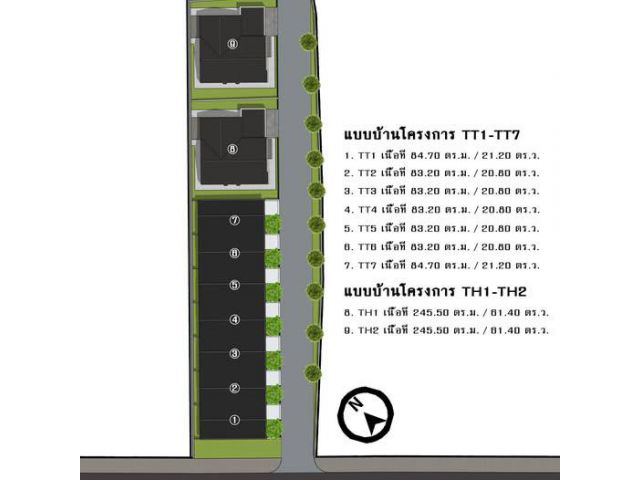 ส่งต่อขายโครงการบ้านจัดสรร9แปลงบวกบ้านตัวอย่าง1หลัง