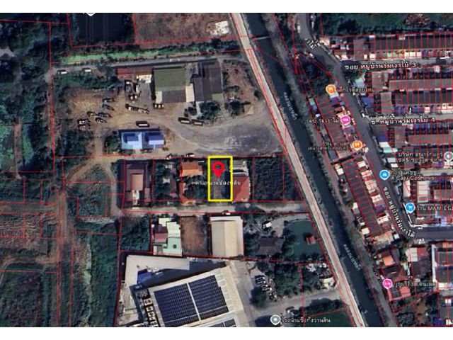 ขายที่ดิน บางบัวทอง ซอยเลียบคลองนายหลีก ใกล้วัดลาดปลาดุก เนื้อที่ 130 ตร.ว. ถมแล้ว