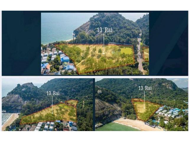 ขายที่ดินสวย 13-1-18 ไร่ เขาเต่า ติดหาด  หัวหิน  ประจวบคีรีขันธ์