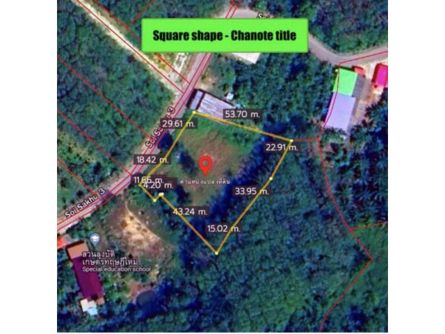 Land for lease hold  long term close to Naithon Beach Phuket ให้เช่าที่ดิน