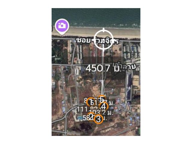 ขายที่ดินโฉนด 6 ไร่ 1 งาน 80 ตรว.ผังแปลงสวย ทําเลดี ห่างทะเลชะอํา 400 เมตร