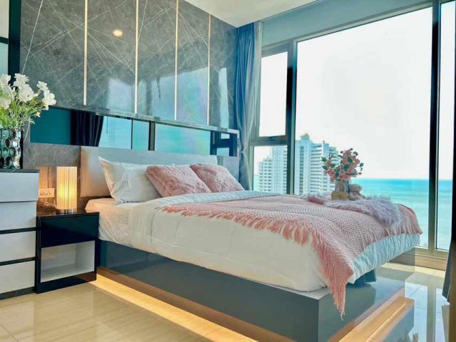 1058 ปล่อยเช่าคอนโด The Riviera จอมเทียน วิวทะเลเต็มตา ใกล้หาดจอมเทียน