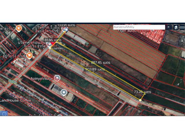 ขายที่ดิน ฉะเชิงเทรา อ.บางปะกง ต.พิมพา พื้นที่ขนาด 42ไร่ 3งาน 23.4 ตรว. ผังเมืองสีเหลือง