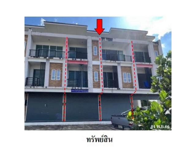 ขายอาคารพาณิชย์ 3 ชั้น 2 คูหา โครงการ ซันซายน์  ศรีราชา จังหวัด ช