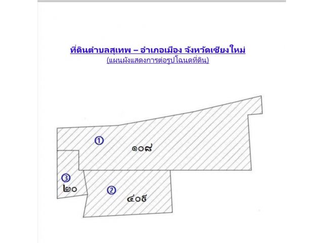 ขายที่ดินตำบลสุเทพติดถนนเลียบคลองชลประทานพร้อมโอน