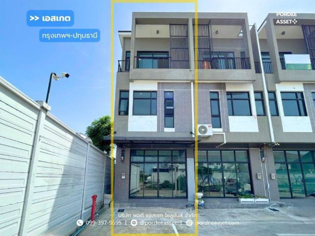อาคารพาณิชย์ 3 ชั้น เอสเกต กรุงเทพฯ-ปทุมธานี (หลังริม 24 ตร.ว.) ใกล้แยกบางคูวัดถนนราชพฤกษ์ตัดใหม่ เมือง ปทุมธานี