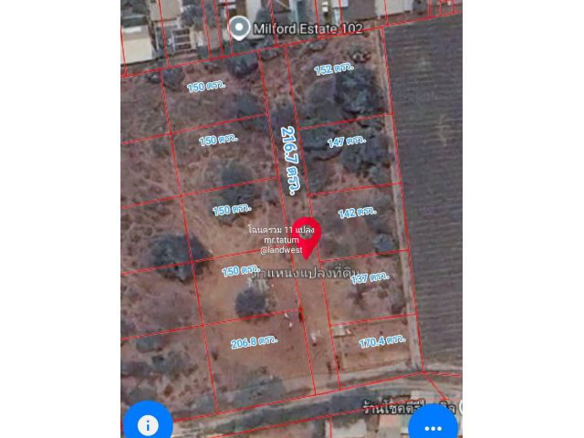 ขายที่ดินโฉนด 4 ไร่ 1 งาน 71 ตรว. ผังแปลงสวย สี่เหลี่ยม ทําเลดี ในซอยหัวหิน 102