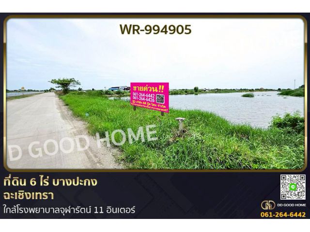 WR-994905 ที่ดิน 6 ไร่ บางปะกง ฉะเชิงเทรา ใกล้โรงพยาบาลจุฬารัตน์ 11 อินเตอร์