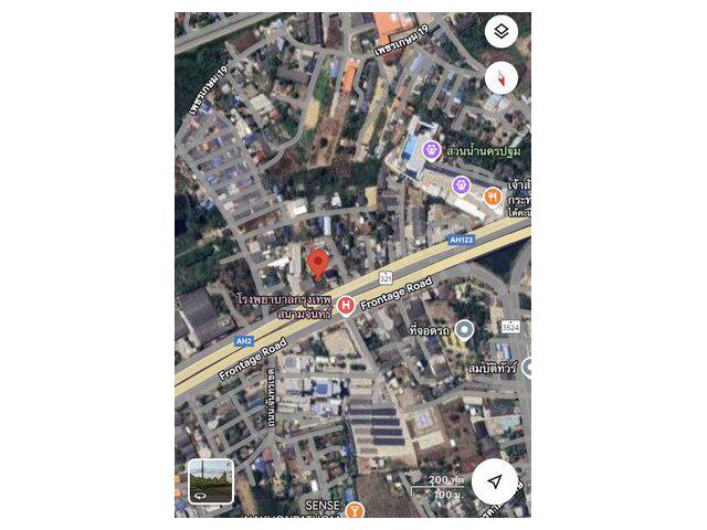 ขายที่ดินพร้อมตึกแถว 2 ชั้น เนื้อที่ 88.8 ตร.ว. ติดวัดพระปฐมเจดีย์ ใจกลางเมืองนครปฐม