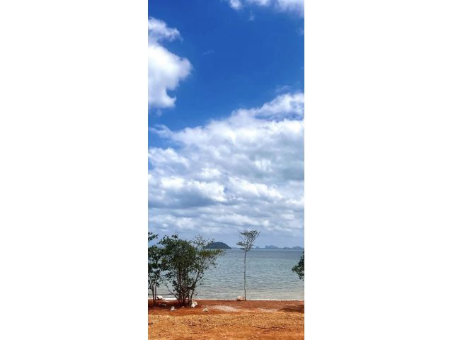 ขายที่ดินติดทะเล เกาะปู กระบี่ เหมาะสำหรับนักลงทุน  ชายหาดทรายสวย ใกล้รีสอร์ท ,ร้านค้า,  เนื้อที่ 8-3-46 ไร่