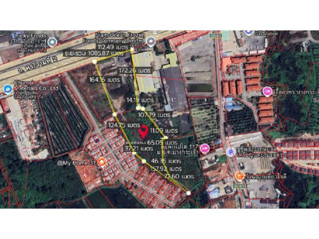 ขายที่ดินตินถนนพระราม2 เนื้อที่20ไร่ หน้ากว้าง100เมตร ที่ดินถมเรียบร้อยแล้ว