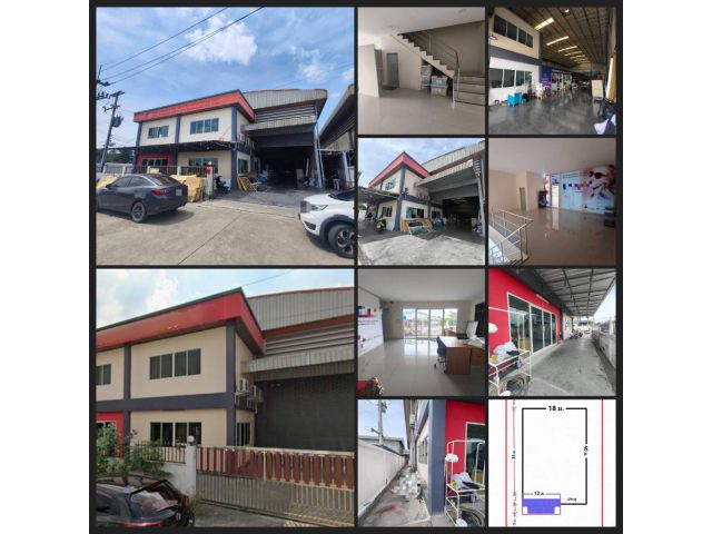 ขาย/ให้เช่า โรงงาน โกดัง ออฟฟิศ2ชั้น ขนาด280 ตร.ว ซอยราษฎร์สามัคคี ต. นาดี สมุทรสาคร
