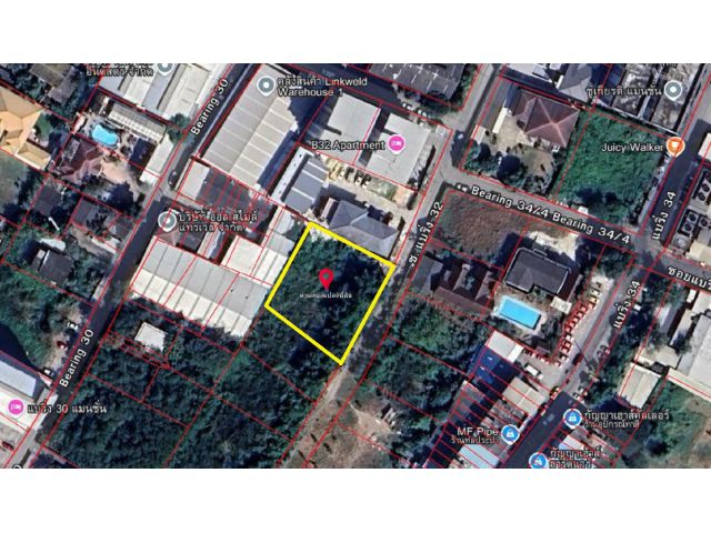 ขายที่ดินเปล่า 344 ตร.ว. ซอยแบริ่ง 32 หน้ากว้าง 42 เมตร x ลึก 35 เมตร เหมาะปลูกบ้าน ทำโกดัง รีบขายด่วน ราคาต่อรองได้