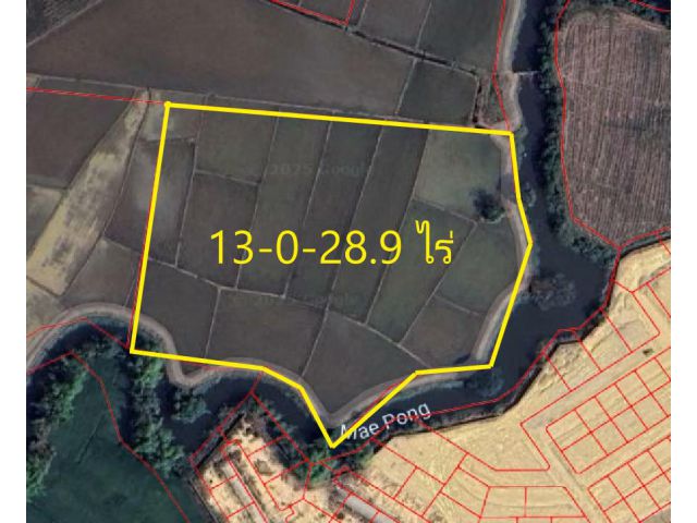 L603 ขายที่นา ผังเมืองสีเหลือง 13-0-28.9 ไร่ (ต.ต้นเปา อ.สันกำแพง จ.เชียงใหม่)