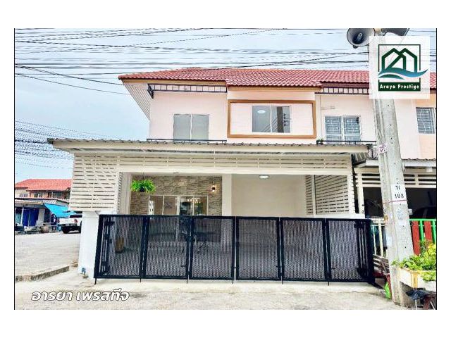บ้านชายคลอง บางบ่อ สมุทรปรากร หลังมุม ตกแต่งพร้อมเข้าอยู่