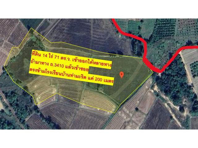 ขายที่ดินแปลงใหญ่ 14 ไร่ 71 ตร.ว. อ.ท่ายาง จ.เพชรบุรี 3,990,000 บ