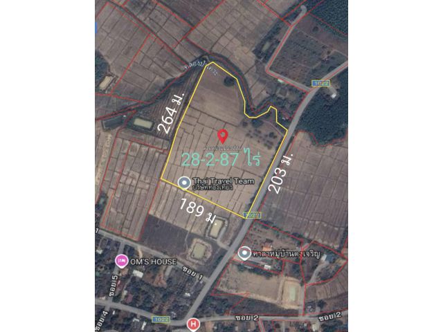 ขายที่ดิน ติดถนนทางหลวงชนบท ชร.1022 ต.ป่าอ้อดอนชัย อ.เมือง จ.เชียงราย