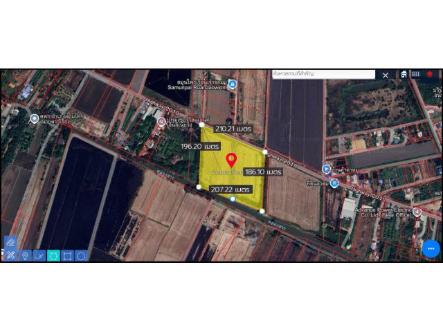 ขายที่ดิน ตำบล คลองควาย อำเภอ สามโคก จังหวัด ปทุมธานี พื้นที่ 23-0-66 ไร่ พื้นที่สีเขียว
