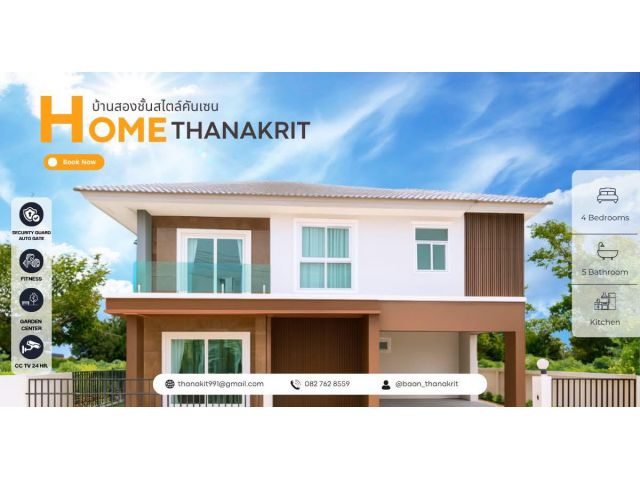 ขาย บ้านเดี่ยว สไตล์โมเดิร์น โครงการบ้านธนกฤษณ์ ดอยสะเก็ด เชียงใหม่ บ้านพร้อมเฟอร์นิเจอร์