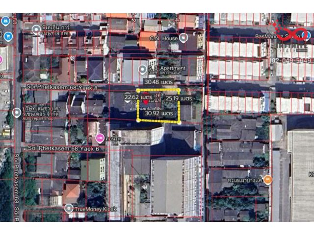 ขายที่ดิน 184 ตร.วา เพชรเกษม 68 แยก 8 ใกล้ MRT บางแค ถมแล้ว