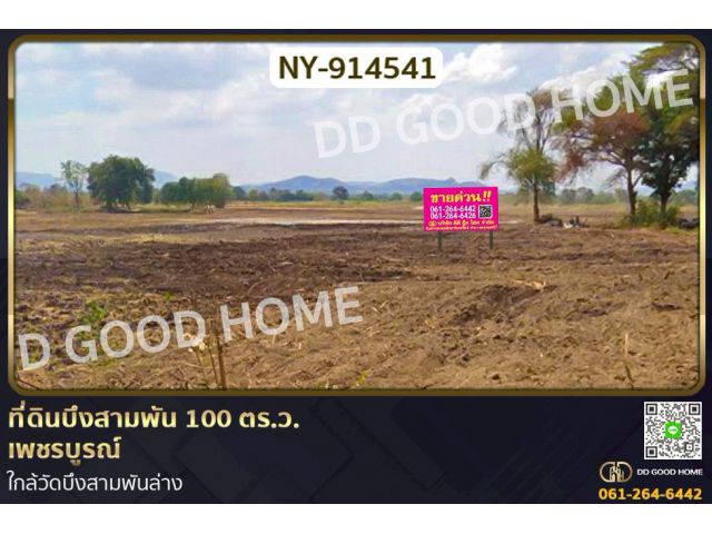 ที่ดินบึงสามพัน 100 ตร.ว. เพชรบูรณ์ ใกล้วัดบึงสามพันล่าง