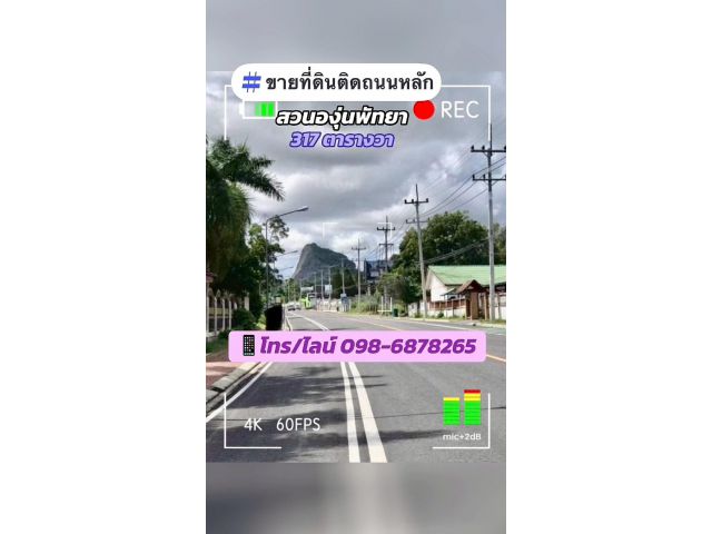 รหัส CL-16  ขายที่ดินเนื้อที่ 317 ตรว.ซอยสวนองุ่น/เขาชีจรรย์ ติดถนนหลัก