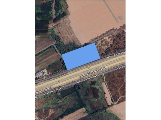 ขายที่ดินติดถนนเลียบมอเตอร์เวย์บางปะอินนครราชสีมา ใกล้ถนน 2068-290 และM6 อ.ขามทะเลสอ จังหวัดนครราชสีมา