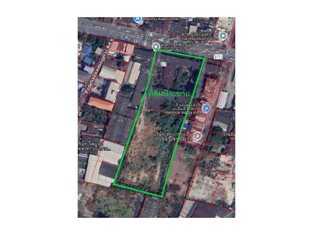 ขายที่ดิน 12-2-39 ไร่  ติดถนนปู่เจ้าสมิงพราย ห่างจากสถานี BTS 1.7 กม.