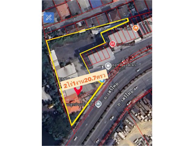 R68-069ที่ดินติดถนนเสรีไทย ที่ดิน2ไร่1งาน20.7ตรว (920.7ตรว) ทำเลดี ติดถนน เสรีไทย หน้ากว้างมาก ทำเลดีๆไม่ควรพลาด