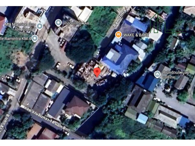 ที่ดินเปล่าแปลง 187 ตรว. จากถนนรามอินทรา 14 แยก 8 เพียง 300 ม. ใกล้สถานีรถไฟฟ้าสีชมพู สถานีมัยลาภ