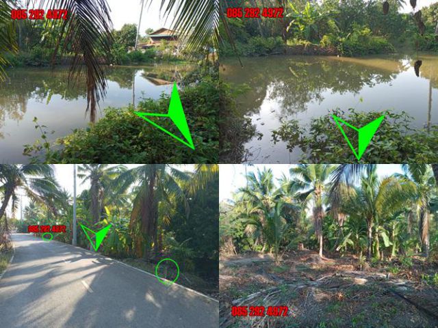 ขายไปแล้วหนึ่งแปลง เจ้าของใหม่สร้างบ้านแล้ว เนื้อที่ 1 ไร่ ติดคลอง ใกล้แม่น้ำแม่กลอง ติดลาดยาง