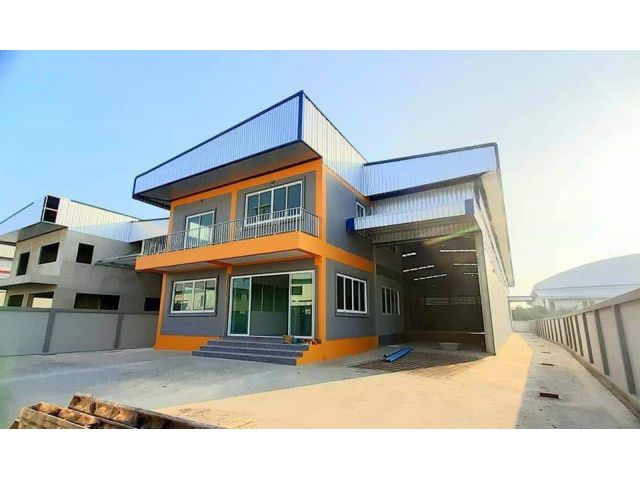 ขายที่ดินเปล่าพร้อมรับสร้างโกดัง โรงงาน พร้อมออกแบบ เขียนแบบให้ ที่ดินติดถนนใหญ่ เส้น 340
