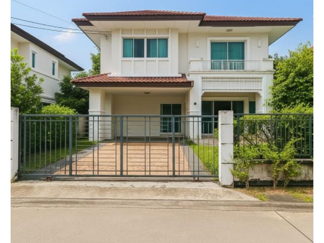 ขายบ้านเดี่ยว 2 ชั้น 74 ตร.ว โครงการเซนโทร รัตนาธิเบศ์ (วัดสวนแก้ว) หลังบ้านติดสวนส่วนกลาง