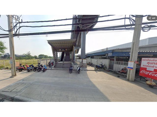 ขายที่ดิน 19-0-53 ไร่ ติดถนนเทพารักษ์ ติดทางขึ้น-ลงสถานีรถไฟฟ้าศรีเทพา สายสีเหลือง