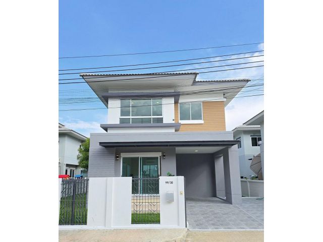 ขายบ้านเดี่ยววารีโอ สุวรรณภูมิ ใกล้ส่วนกลาง ราคาพิเศษ ใกล้สนามบินสุวรรณภูมิ ถนนศรีวารีน้อย สมุทรปราการ.