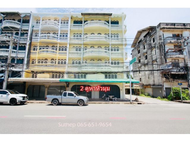 ขายอาคารพาณิชย์ 6 ชั้น 2 คูหา (หัวมุม+มีลิฟต์)  81 ตร.วา ติดถนนสุขุมวิทพร้อมที่จอดรถด้านหลัง ใกล้ตลาดสตาร์และเซ็นทรัล ระ