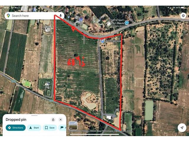 ขายที่ดินทำเลดี แปลงสวย ติดถนน 3 ด้าน พร้อมสวนไผ่ และ สวนป่า พร้อมบ้านพัก เจ้าของขายเอง ตำบลสระกระโจม อำเภอดอนเจดีย์  จั