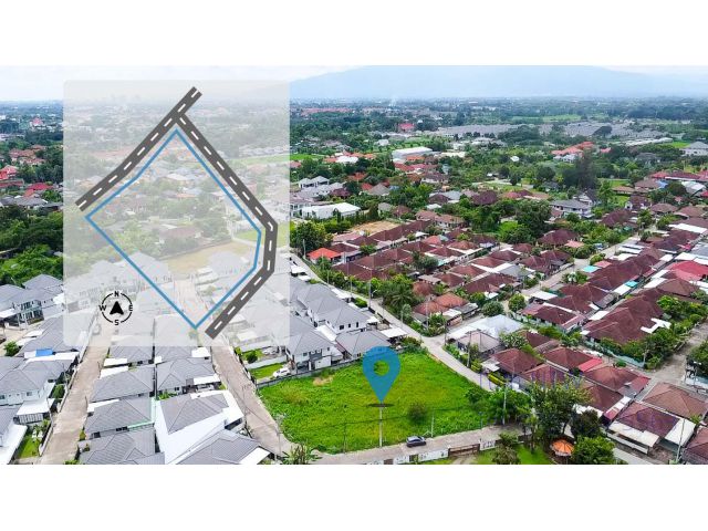 C819 ขายที่ดิน สันทราย ที่ดินพร้อมสร้างบ้าน 367 ตร.ว เชียงใหม่ | Land 367 sq.wah in San Sai for Sale
