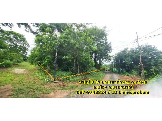 ขายที่ดินเพชรบูรณ์ 3 ไร่ 300,000 บาท ต.ท่าพล