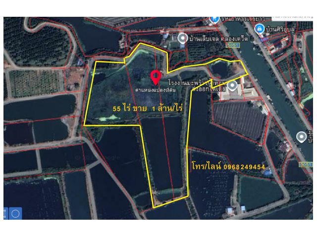 ขายที่ดิน 55 ไร่ บ้านแพ้ว สมุทรสาคร  ใกล้ถนนพระราม 2 เพียง 6 กม. ทำเลดี ราคาถูกที่สุดในย่านนี้