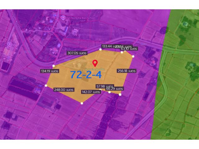 ##ขายที่ดินผังสีม่วงเข้ม100%โซนโรงงานอุตสาหกรรม 72-2-4 เหมาะสร้างโรงงาน ติดถนน3ด้านหน้ากว้าง300เมตร(น้ำไม่ท่วม)