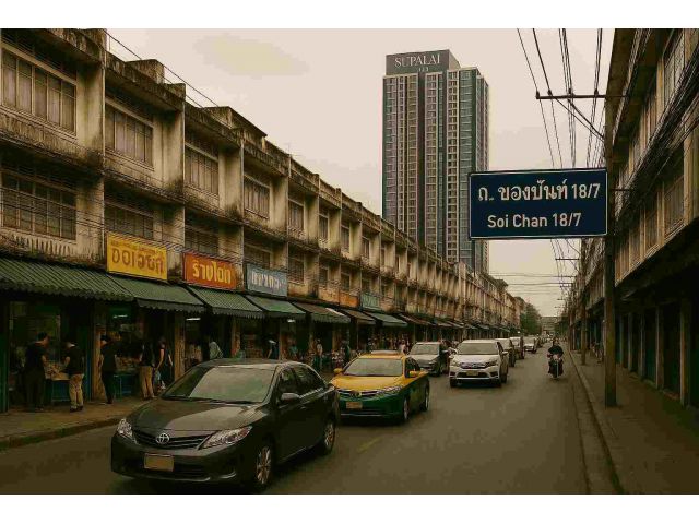 เสนอให้เช่าพื้นที่ติดถนนจันทน์ 18/7 ซอยเซนหลุยส์ แถวตลาดสะพาน 3 สาทร กรุงเทพฯ