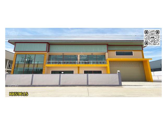 โรงงานสวยใหม่ 1 ไร่ พื้นที่ใช้สอย 1,800 ตร.ม.ใกล้พระราม 2 เพียง 1.5 กม. ขอใบ รง.4 ได้ หลังสุดท้าย - KK5961S